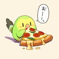 ピザ食う喋るインコ 11枚目