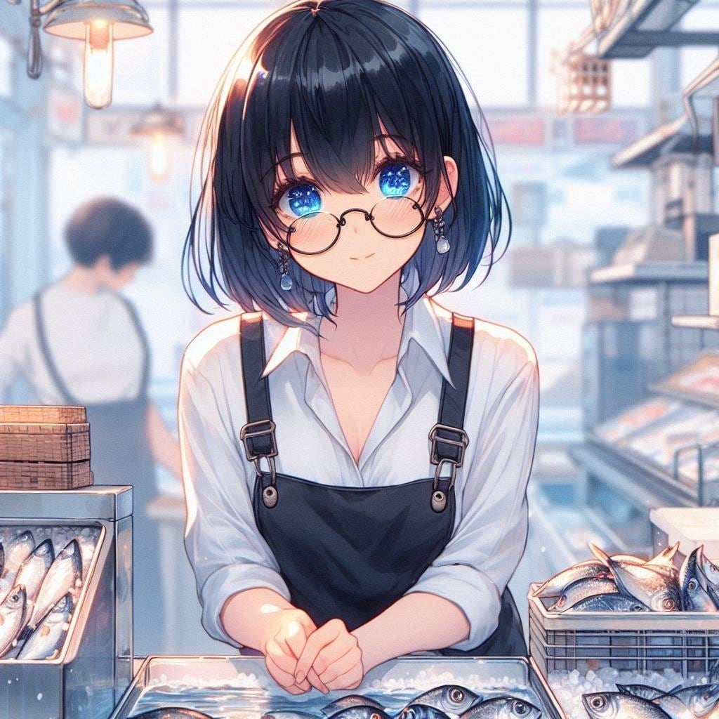 魚市場のおねいさん(*´ω｀*)