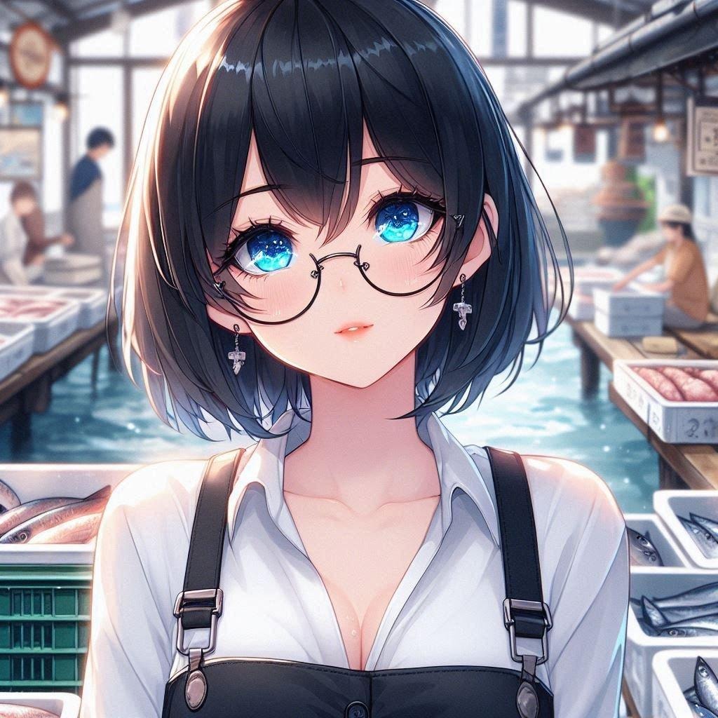 魚市場のおねいさん(*´ω｀*)