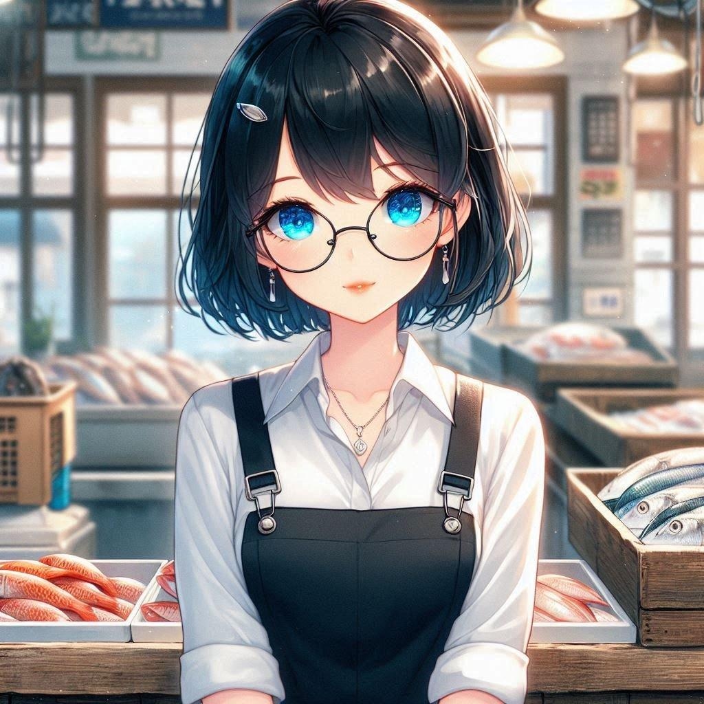魚市場のおねいさん(*´ω｀*)