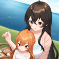 ユリママとららちゃんの湖ピクニック 2枚目