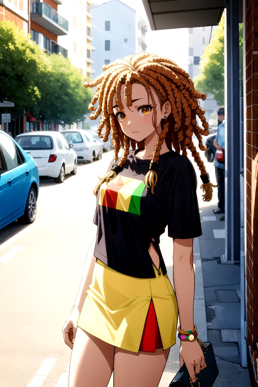 ドレッドヘア　AQUA＆V4B | の人気AIイラスト・グラビア