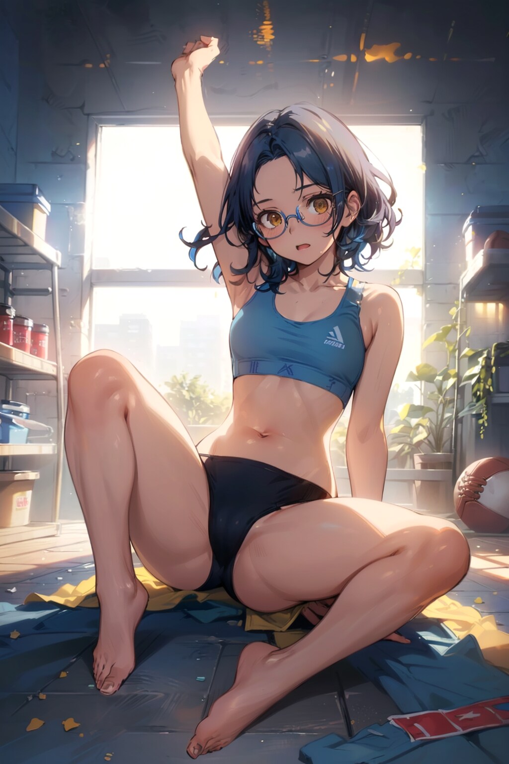 スポーツブルマの眼鏡っ娘