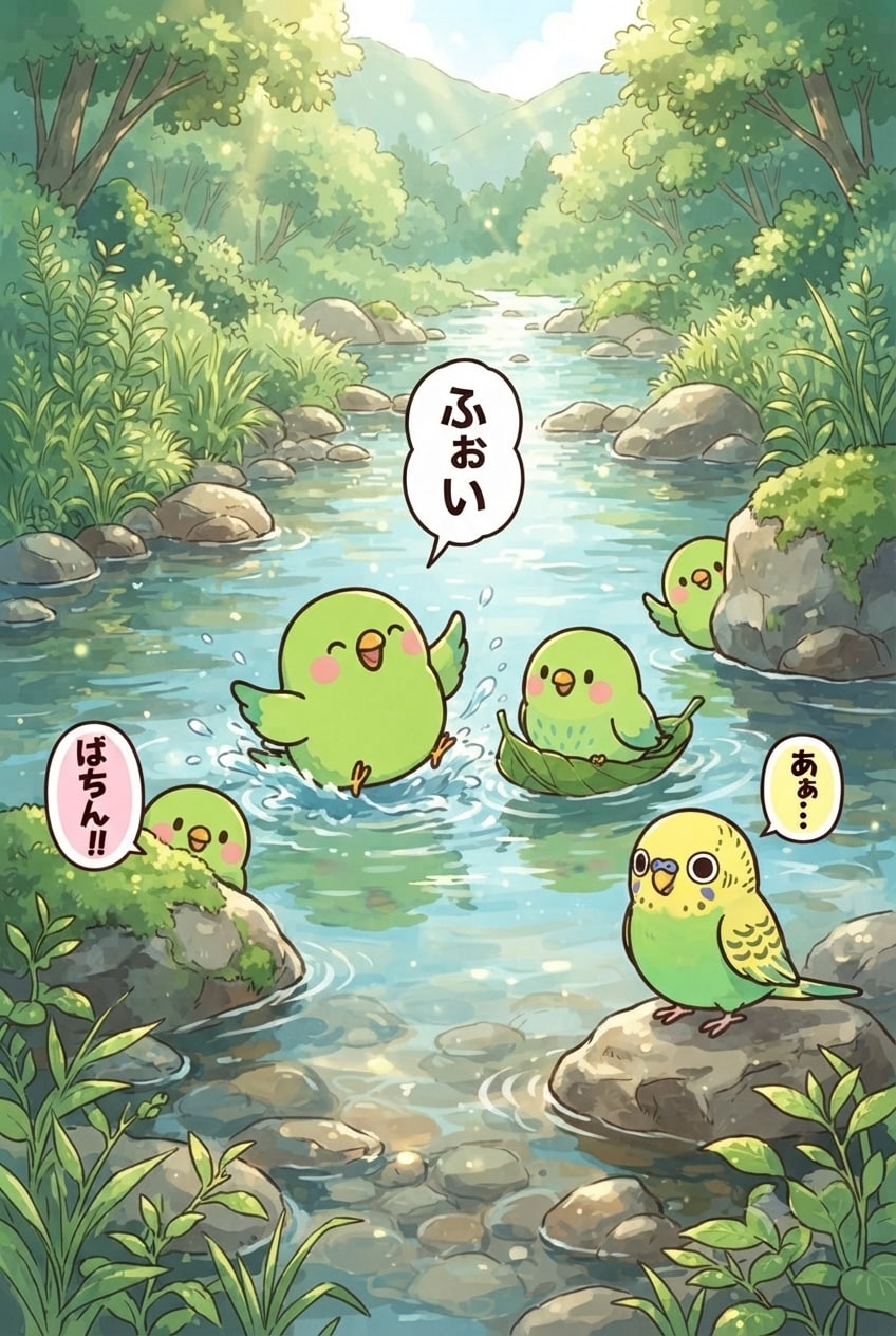 川遊びインコ