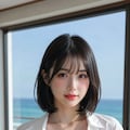 大きなおっぱいを両手でアピールする女の子のヘアヌード 2枚目
