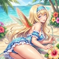 ハチドリ擬人化(水着・寝そべり振り返り)詰め合わせ 12枚目