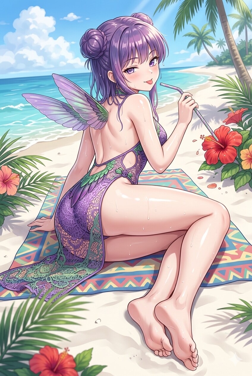 ハチドリ擬人化(水着)詰め合わせ