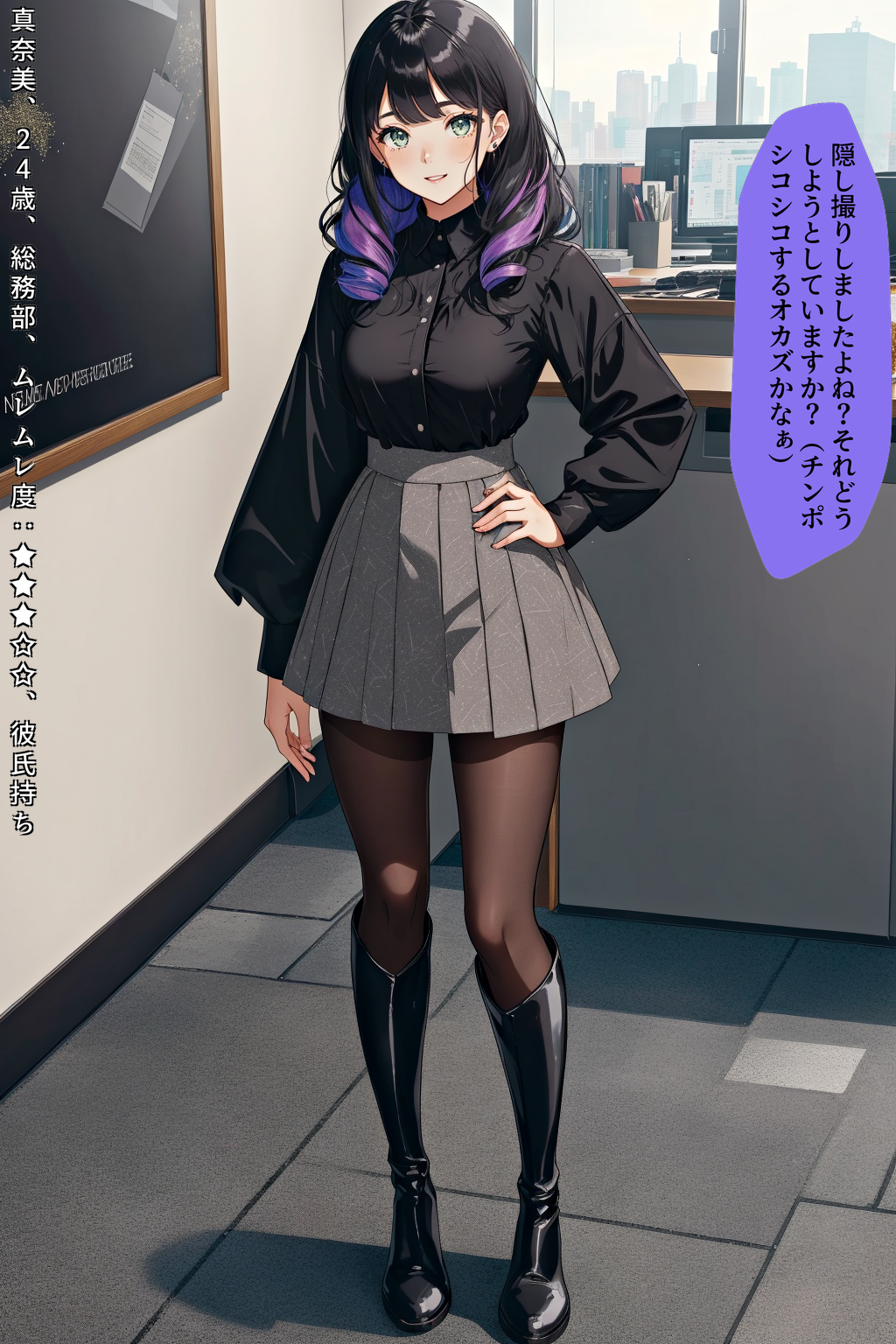 黒ストブーツ、私の脚にひざまずけ vol.1