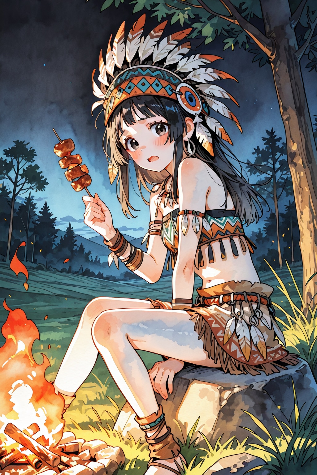 大草原の空の下３７ | の人気AIイラスト・グラビア