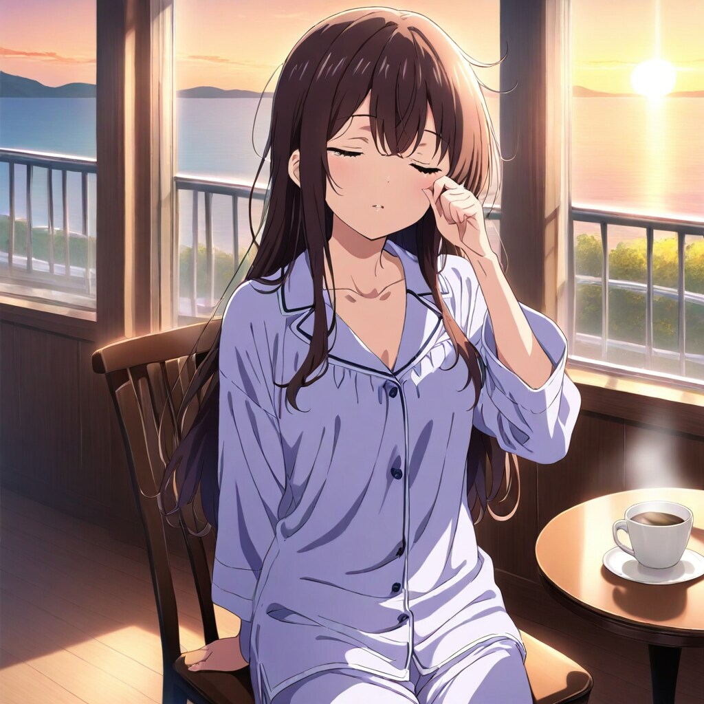 おはよ⋯　お、⋯起きてるから!!