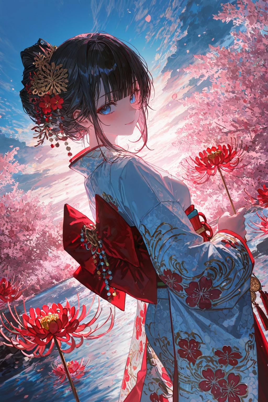 桜と彼岸花 | の人気AIイラスト・グラビア