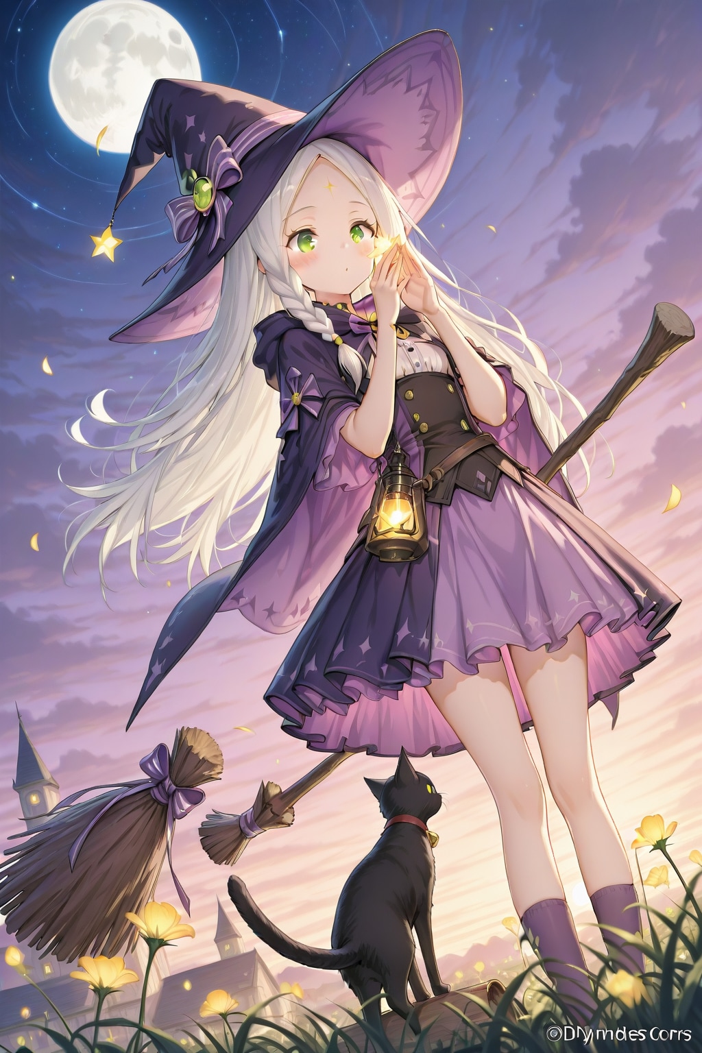 魔女と黒猫 | の人気AIイラスト・グラビア