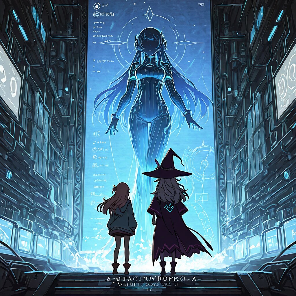 架空ゲーム:青きAIの覚醒と魔女の邂逅 | の人気AIイラスト・グラビア