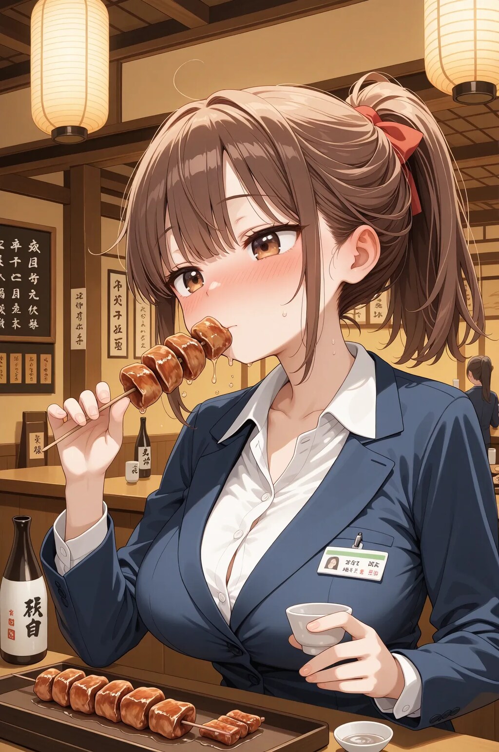 お酒は温めの燗がいい♪