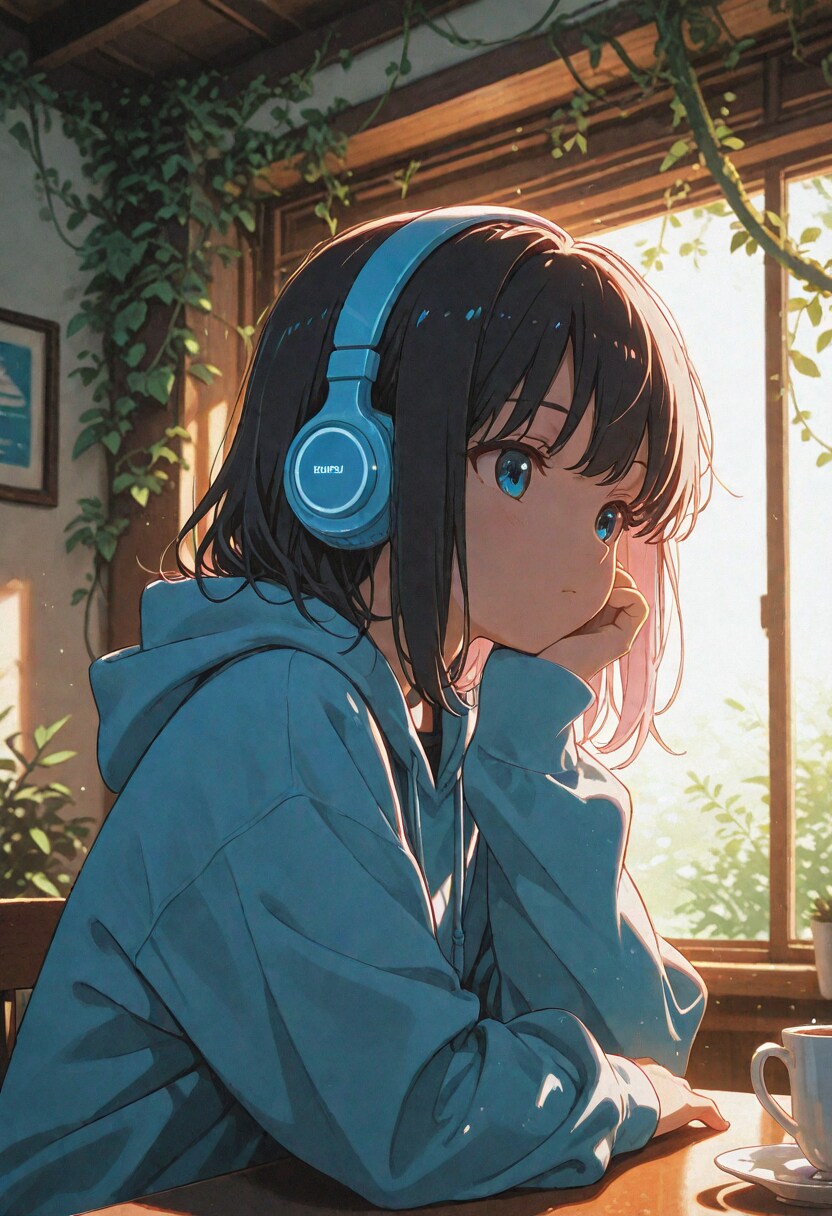 ヘッドフォンの少女(17) | の人気AIイラスト・グラビア