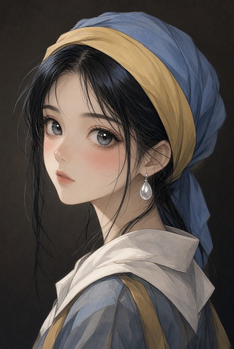真珠の耳飾りの少女 | の人気AIイラスト・グラビア