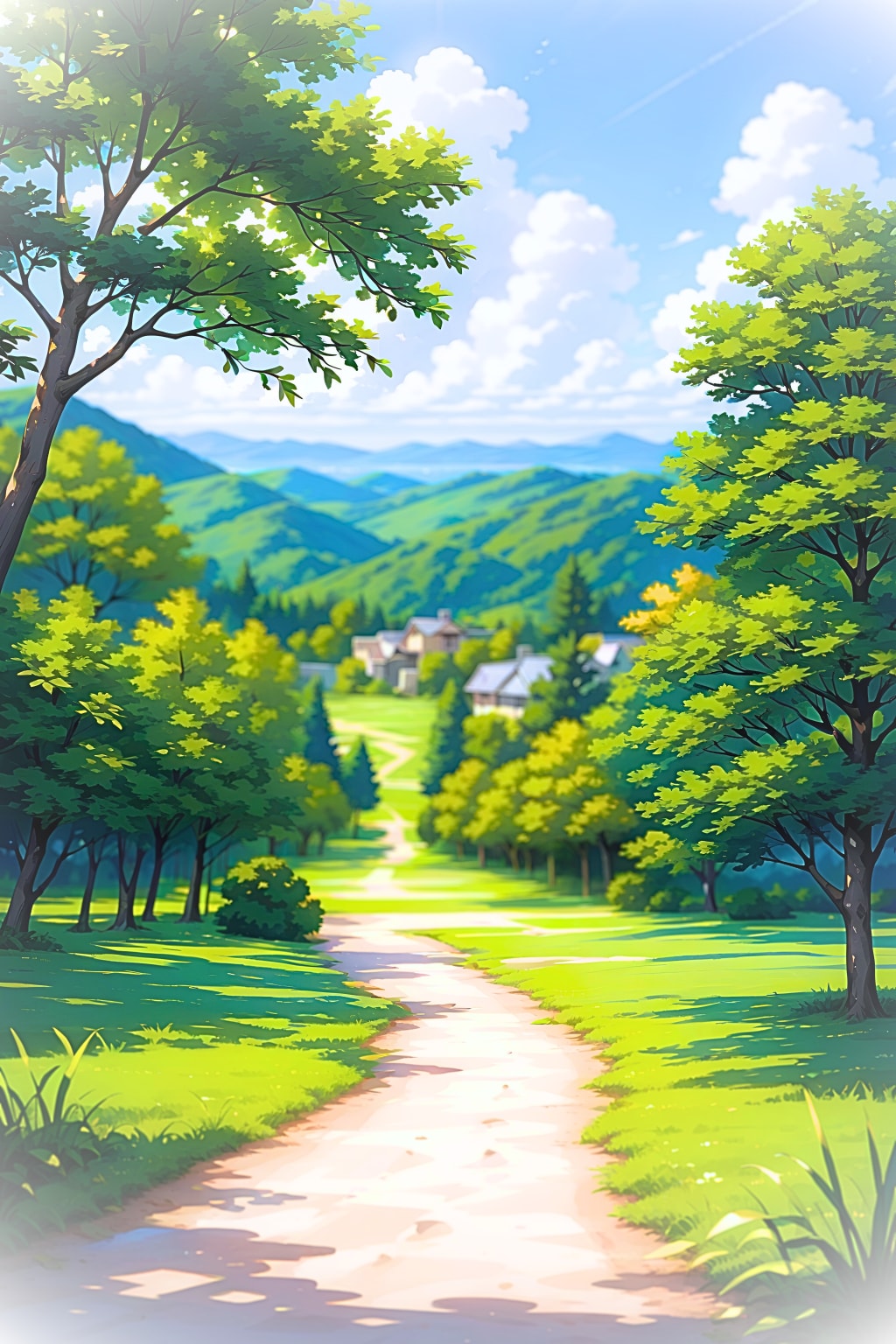 緑広がる小道 | の人気AIイラスト・グラビア