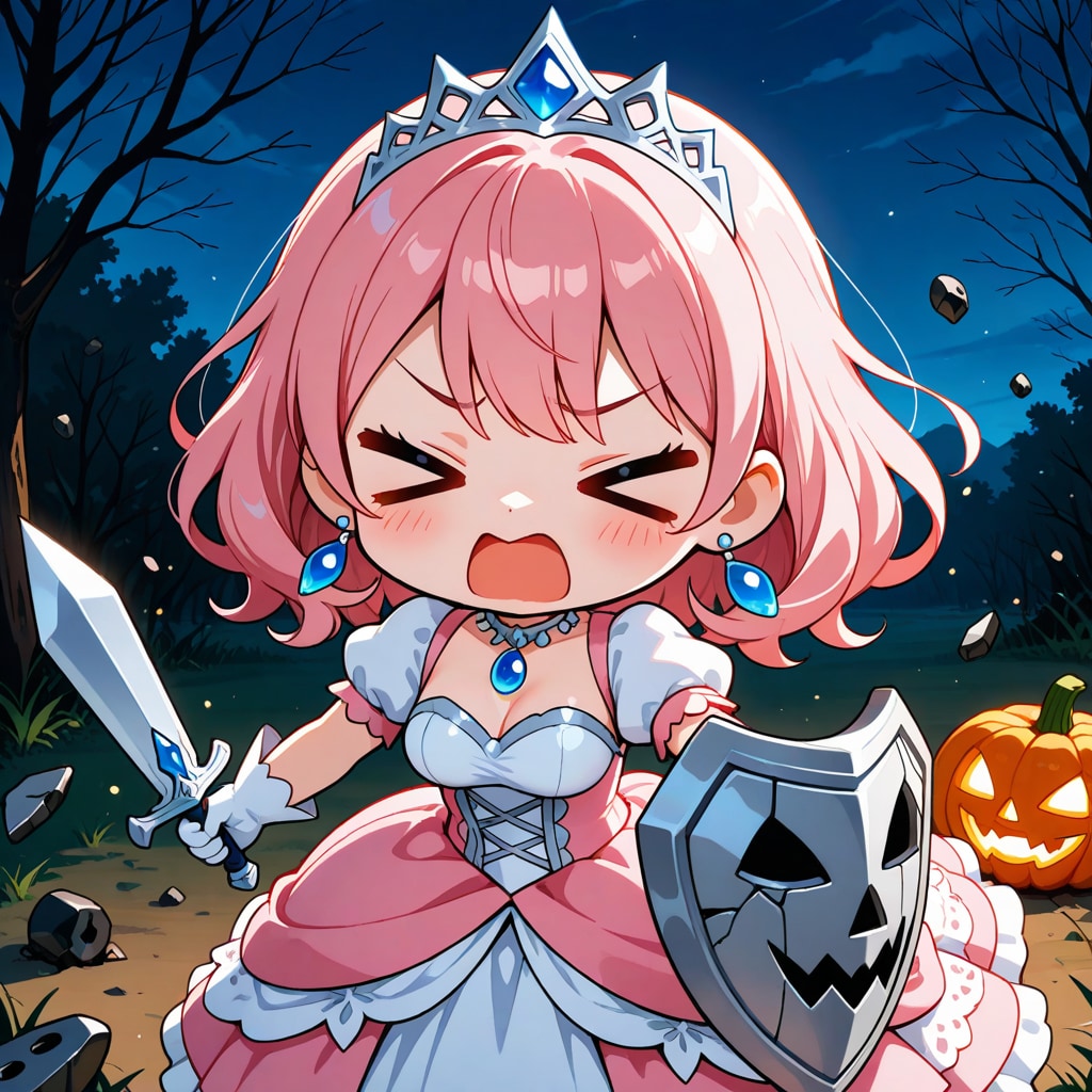 不気味な盾を手に入れた姫様