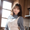 エプロン姿の女性 3枚目
