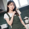 エプロン姿の女性 4枚目