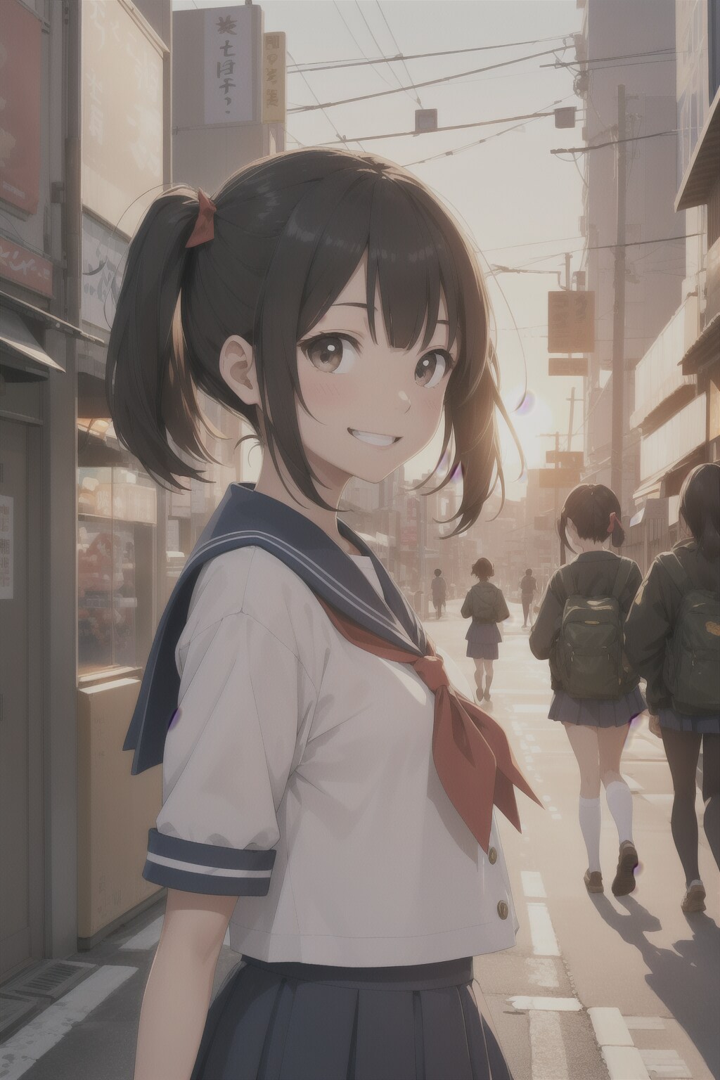 学校の帰り道に