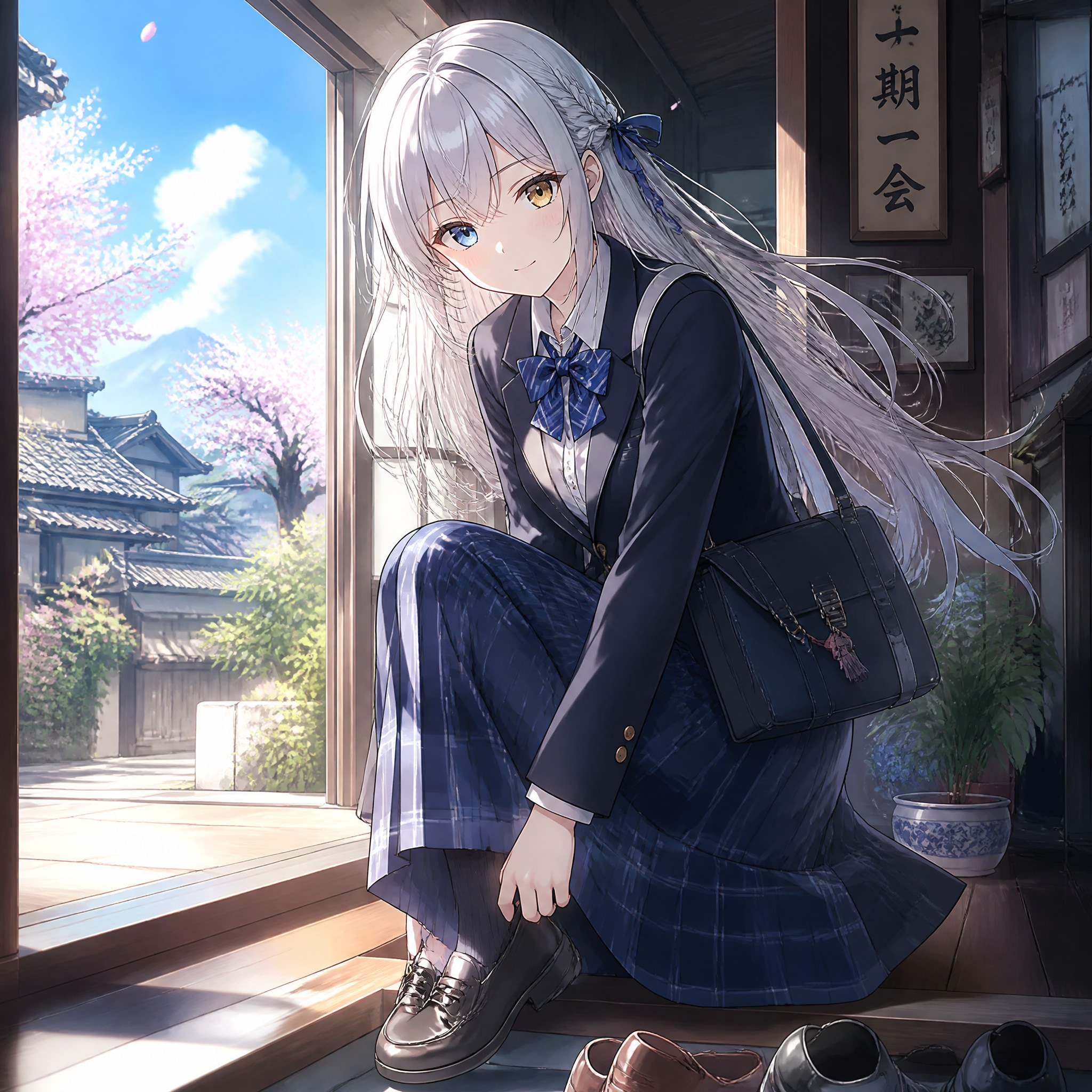 玄関でおはよう（１）虹宮あかり　GPTimages2.0 | の人気AIイラスト・グラビア