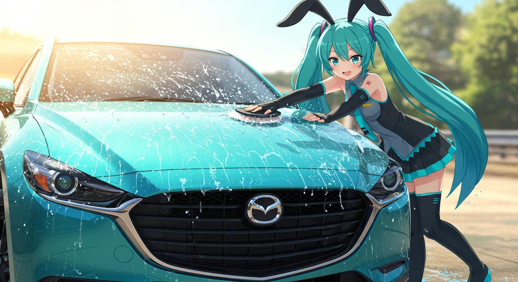 マツダCX-30を初音ミクが洗車する　リメイク