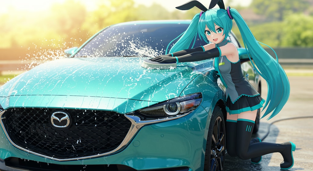マツダCX-30を初音ミクが洗車する　リメイク
