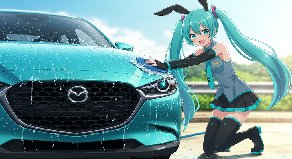 マツダCX-30を初音ミクが洗車する　リメイク