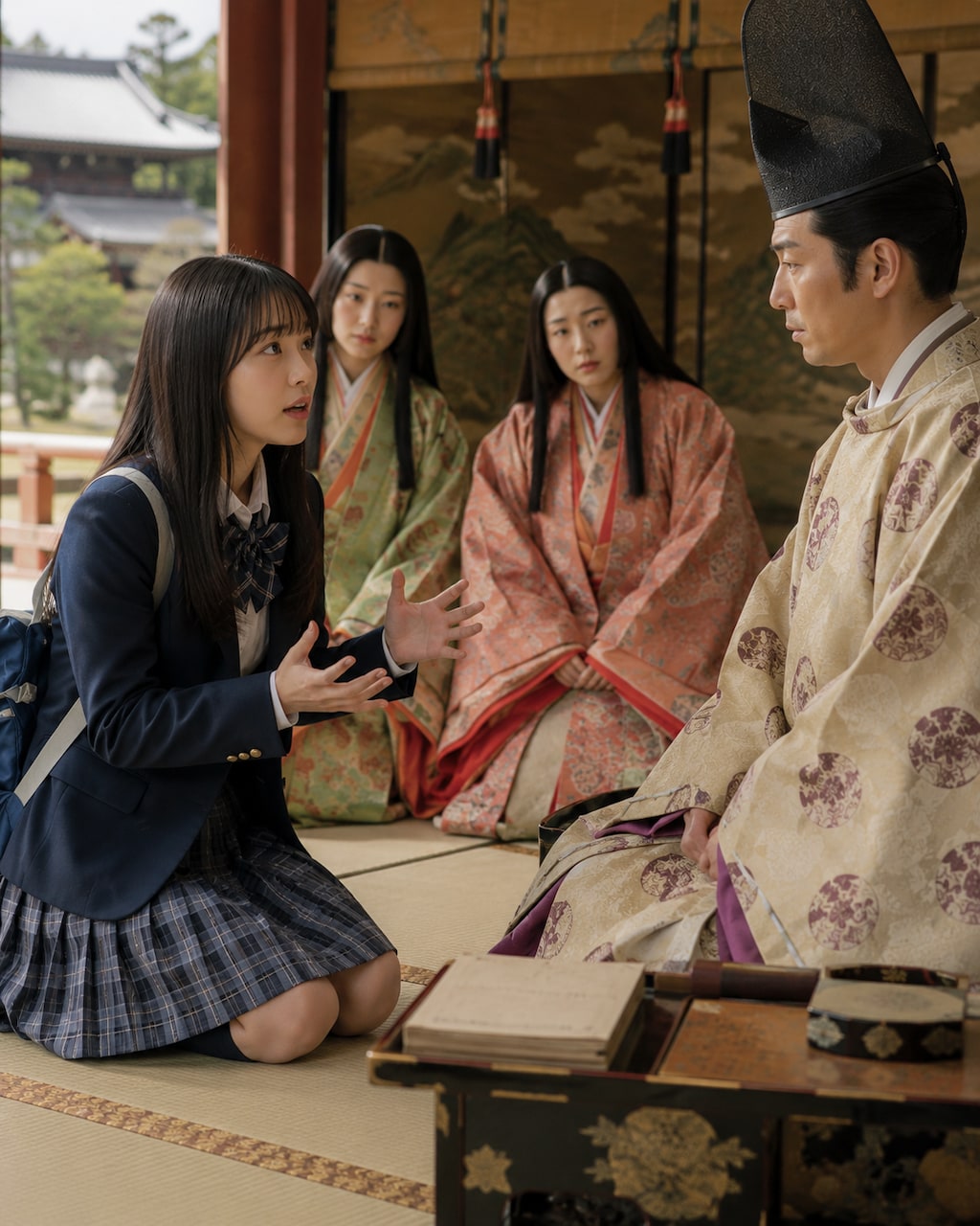 平安時代へタイムスリップした女の子