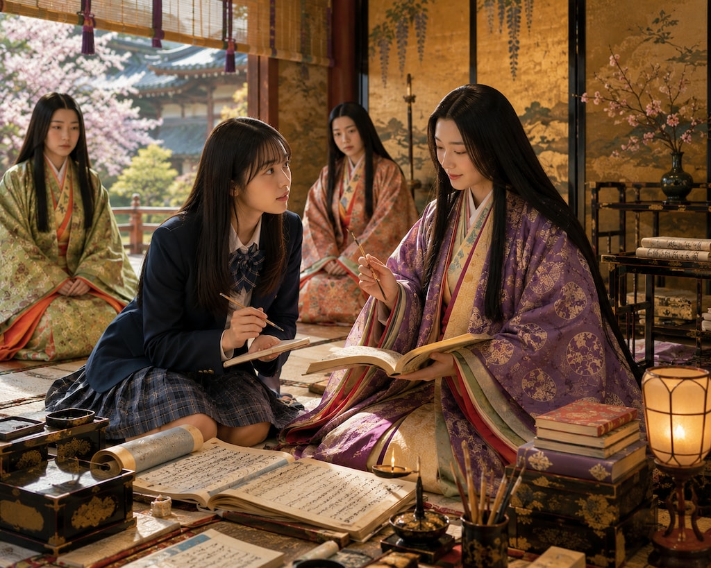 平安時代へタイムスリップした女の子