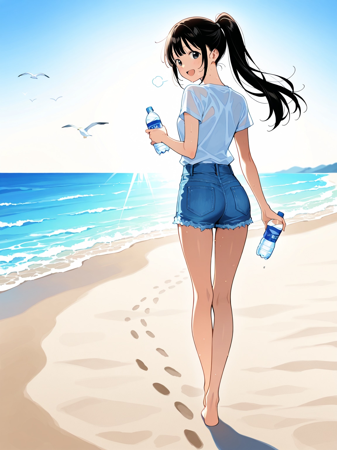 夏の日差しの中で、君は眩しい | の人気AIイラスト・グラビア