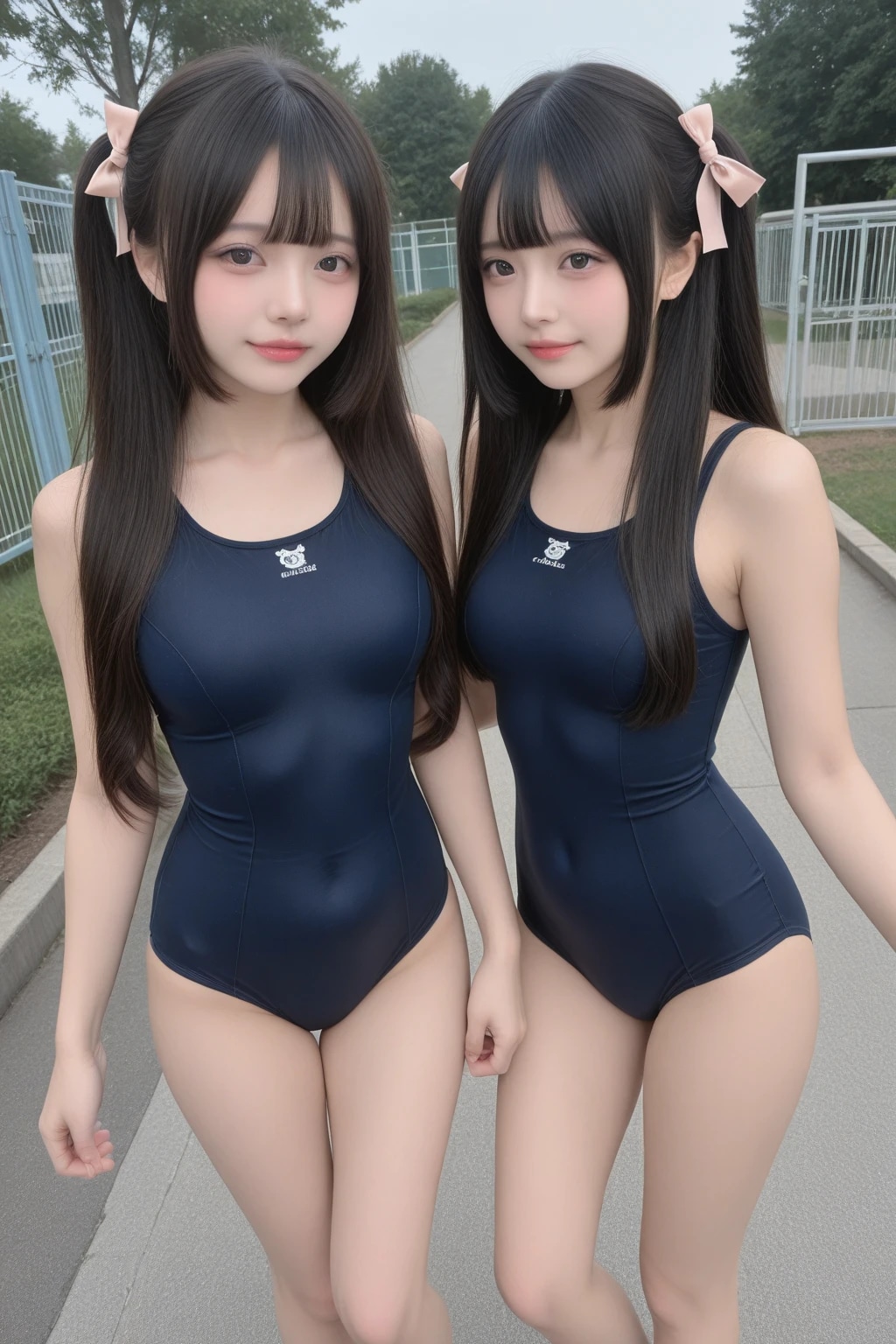 清楚お嬢様女子高校の地雷系ちゃん《スクール水着SeaArt》