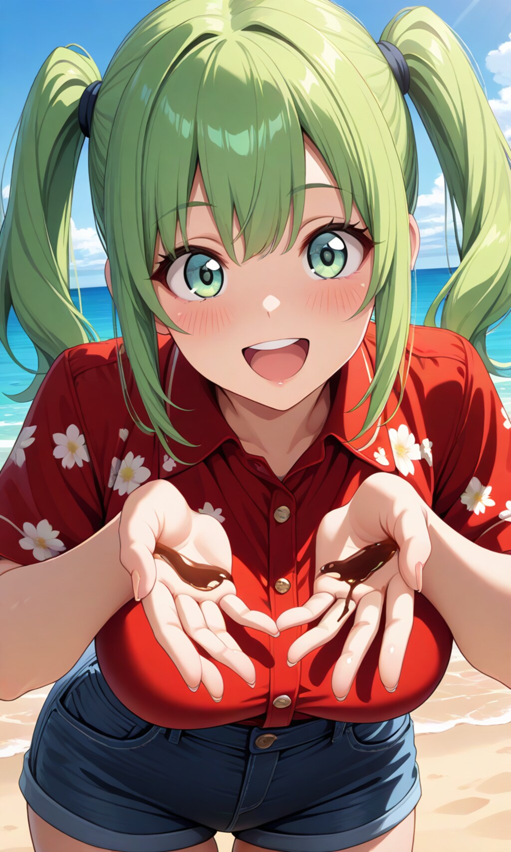 ハイは〜い‼️塗ってあげるねぇ💓