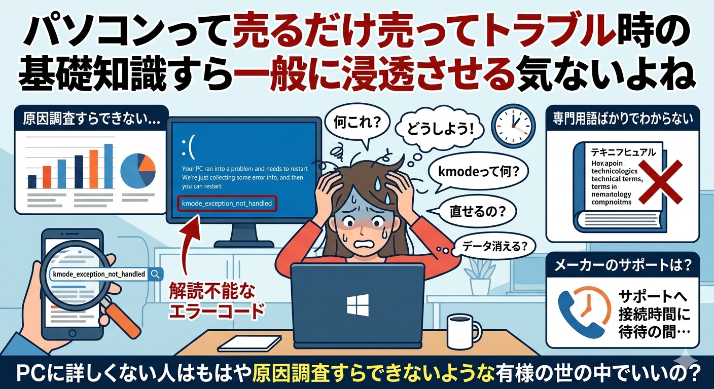 ブルースクリーン対処をなんてPC詳しくない人には無理よねえ… | の人気AIイラスト・グラビア