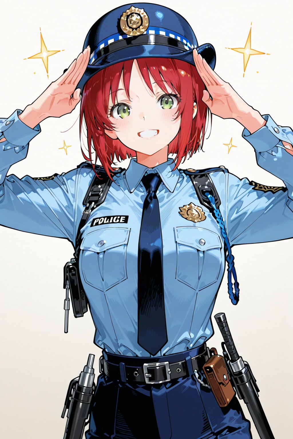 敬礼知らずの新人婦警さん