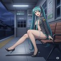 寂れた駅で 5枚目
