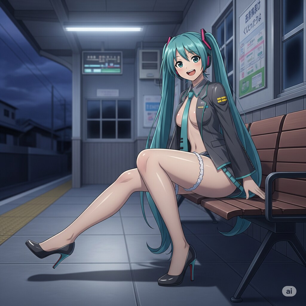 寂れた駅で
