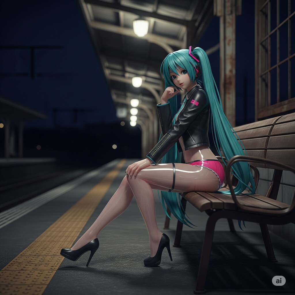 寂れた駅で