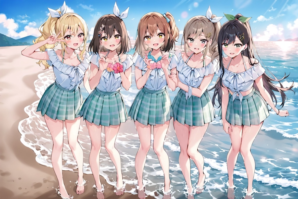 みんなで、海に来ました。