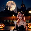 魔法使いの美少女達が開催するハロウィンパーティーのファンタジー世界へようこそ 9枚目