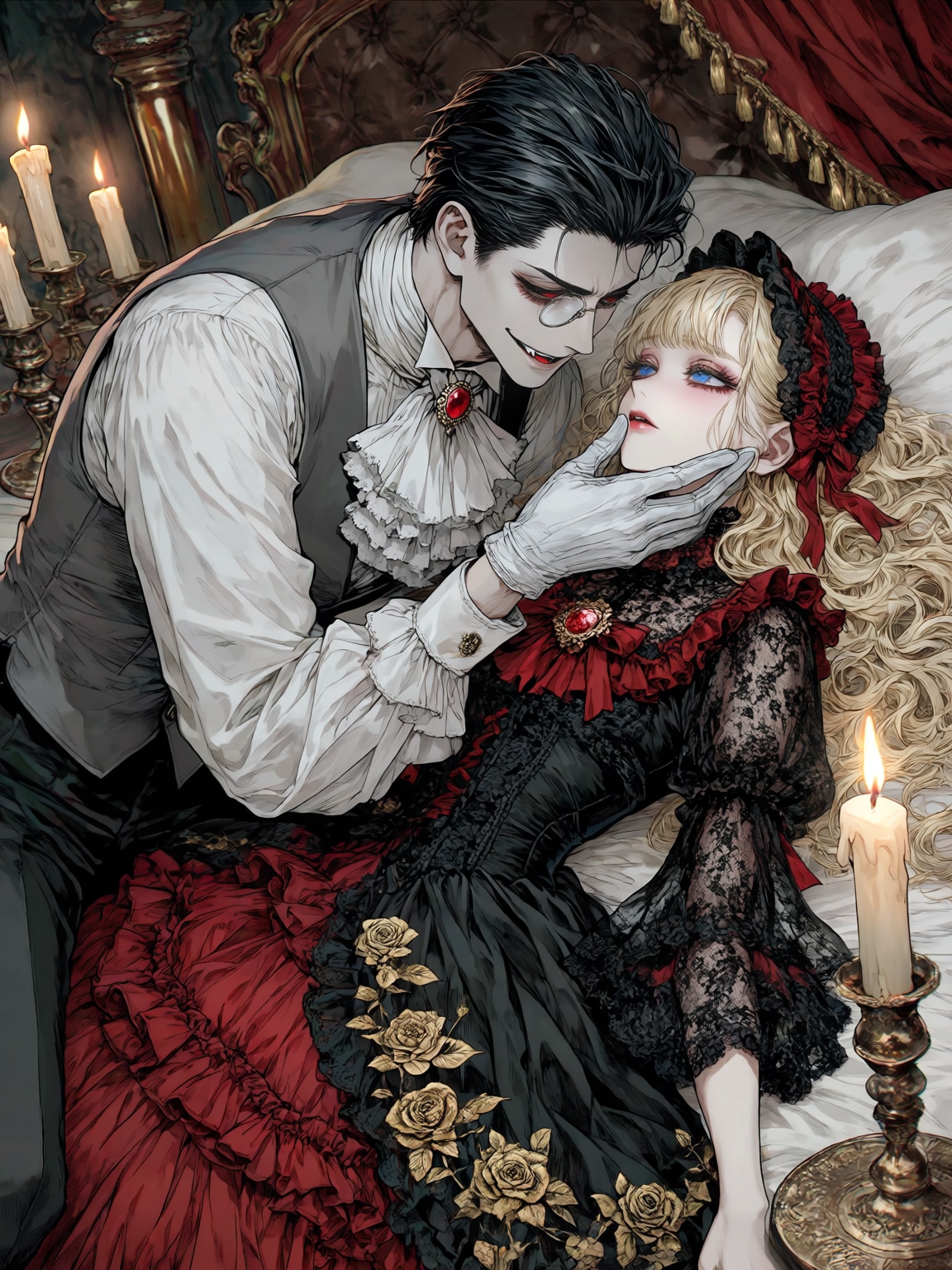 甘美なる赤薔薇と漆黒の闇