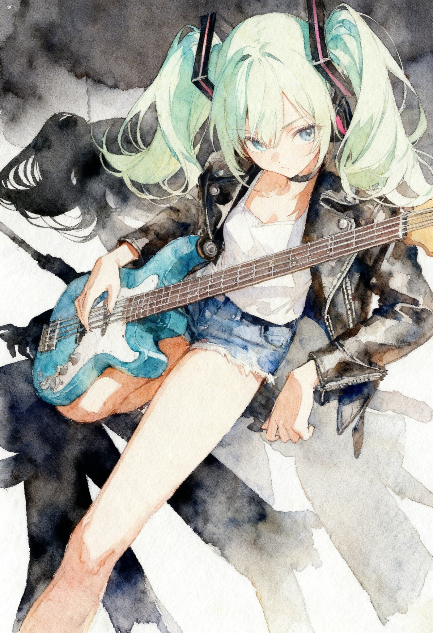 Miku's Bass Guitar | の人気AIイラスト・グラビア
