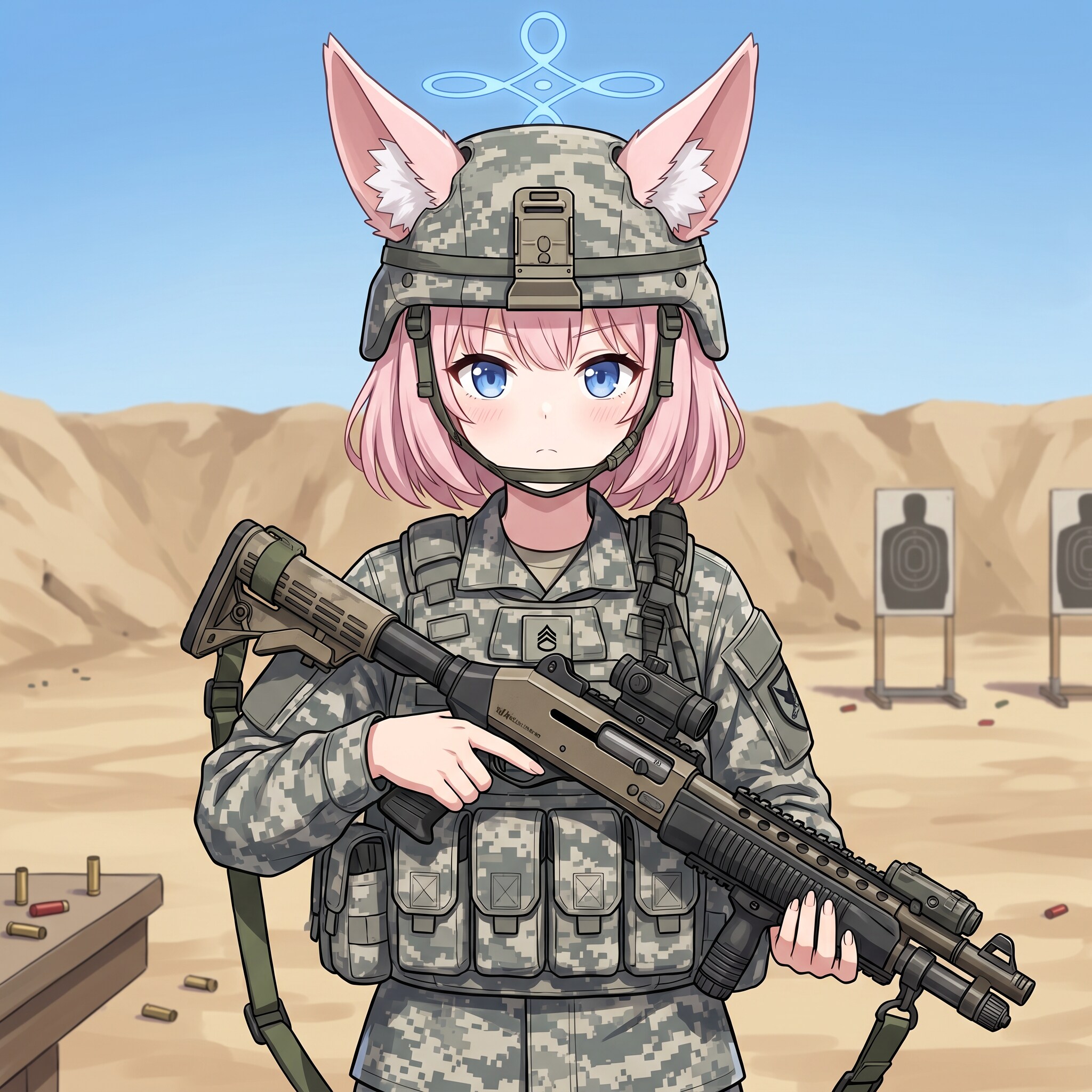 米軍装備の吉野ニコ(ブルアカ)