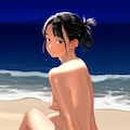 夜の海水浴場 2枚目