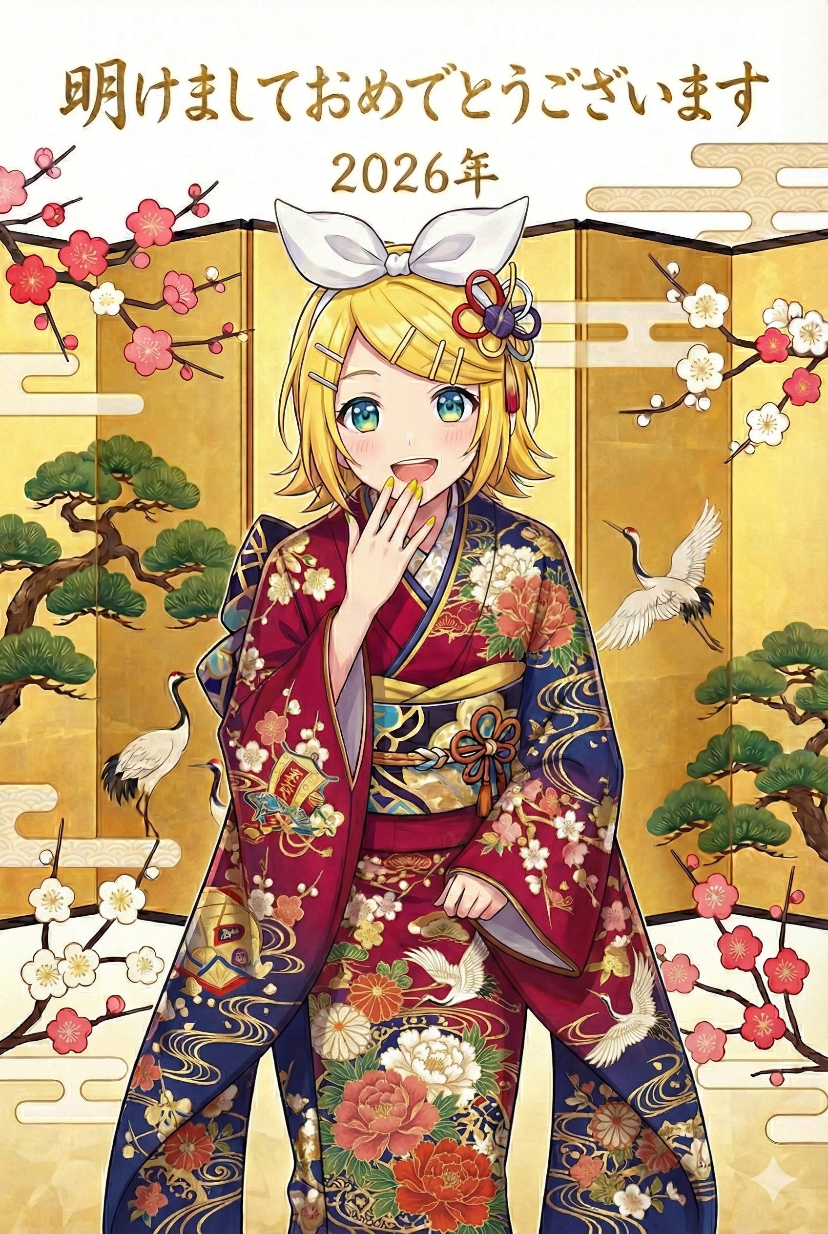 リンさん 新年のご挨拶🐴 | の人気AIイラスト・グラビア