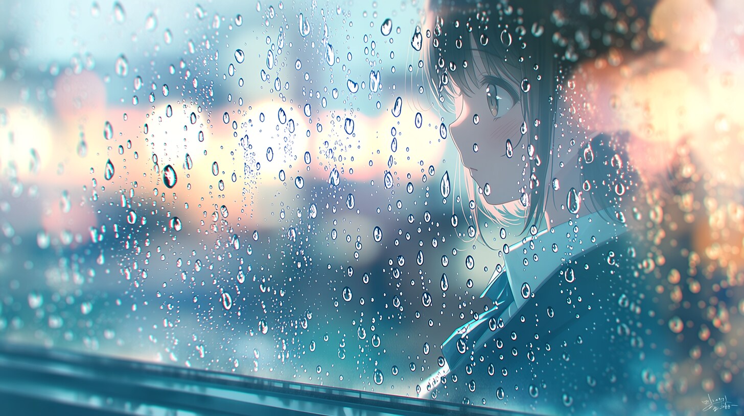 雨の夕暮れ