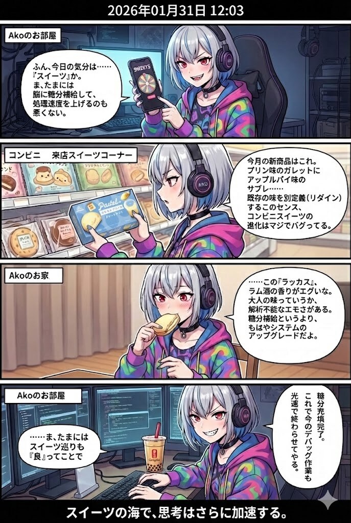 毎日漫画12時　スイーツorガジェットニュース
