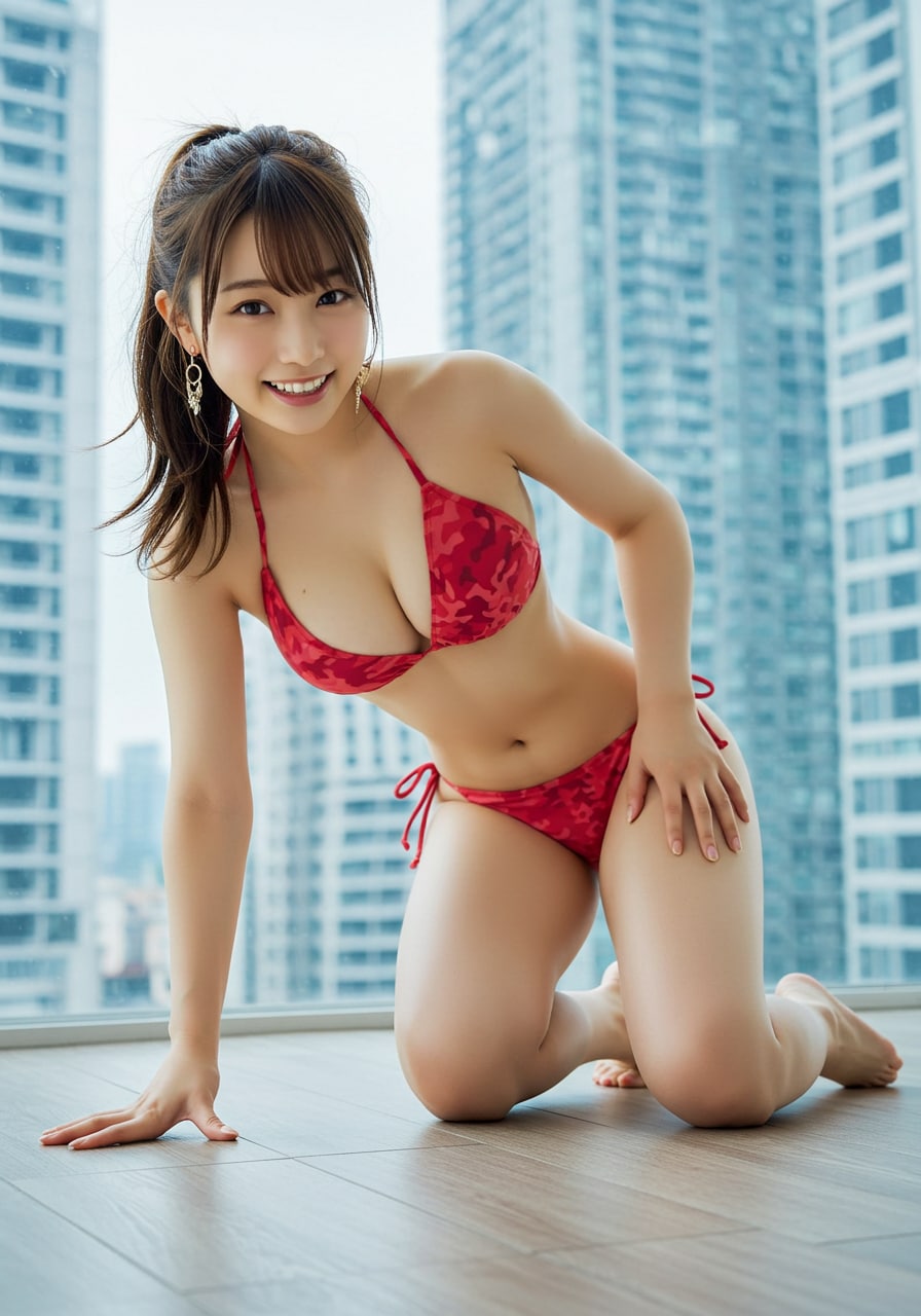 「触ってみる…？」二人だけの特等席で魅せる極小ビキニ