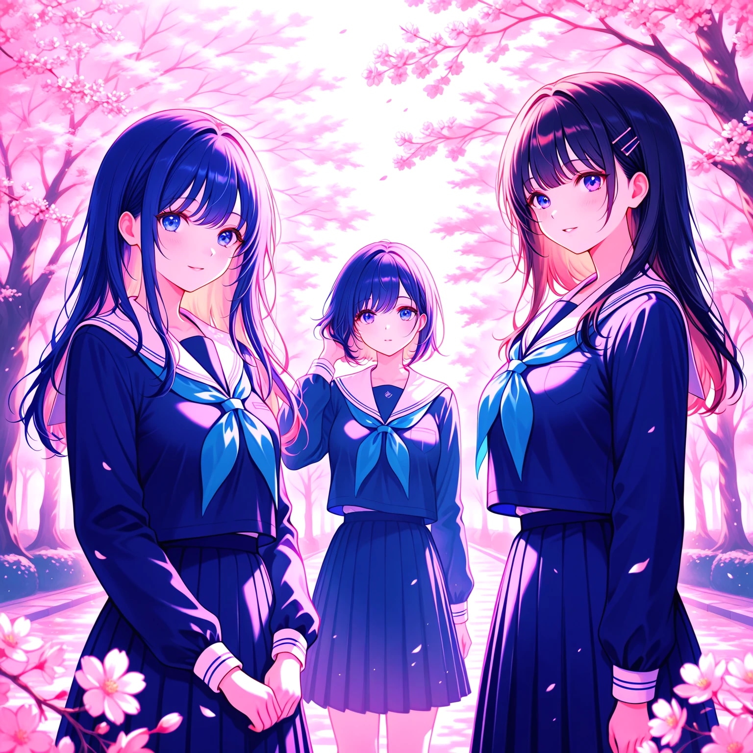 三人 | の人気AIイラスト・グラビア